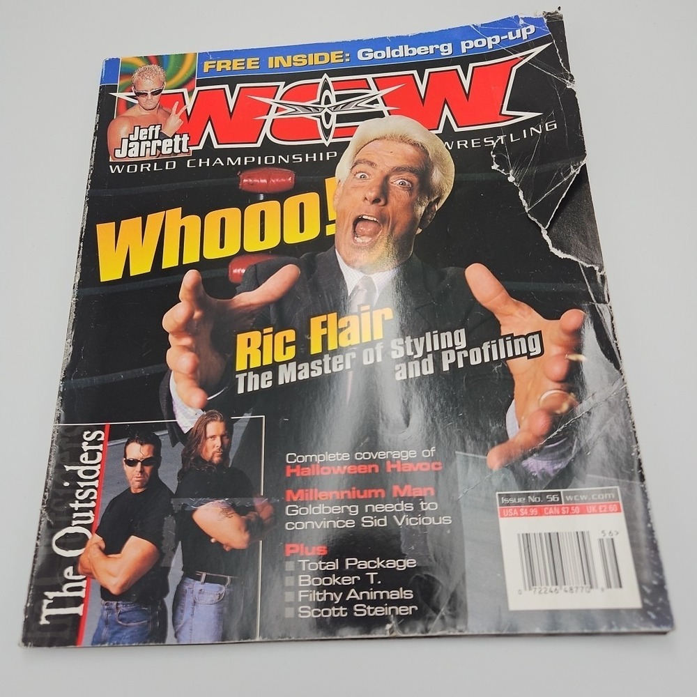 1999 WCW Magazine Dec Issue 56 W Goldberg Pop up RIC FLAIR/OUTSIDERS Wwe Aew ECw